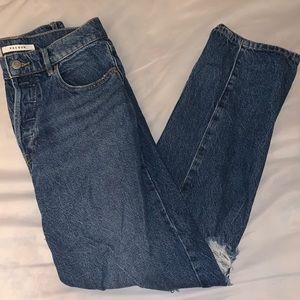 PacSun straight leg high rise ripped jeans